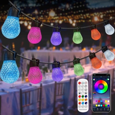 kupować Wedding Outdoor RGB String Light 49FT Wodoodporny pilot zdalnego sterowania produkcja online
