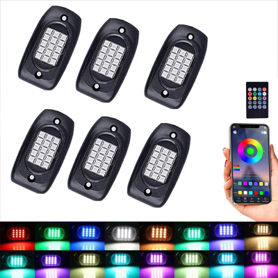 kupować Pyłoszczelne, wieloscenowe oświetlenie LED Bluetooth Rock, wodoodporne oświetlenie LED RGB LED IP68 produkcja online