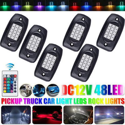 kupować Wodoodporny zestaw świateł LED RGB Rock Lights Kontrola aplikacji Wielofunkcyjny produkcja online