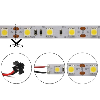 kupować Wielokolorowa taśma LED SMD 5050 RGB do krojenia 60LED/M Długość 100mm produkcja online