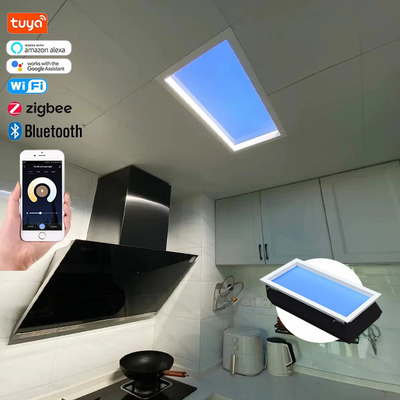 kupować Inteligentne Wifi Led Fałszywy Faux Panel Sufitowy Świetlik 50 W Oświetlenie Okołodobowe DIY RGB Alexa produkcja online