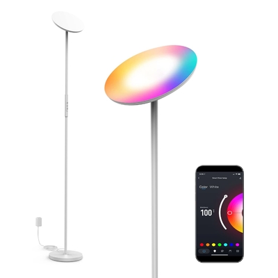 Wielokolorowa praktyczna lampa stojąca RGB, 2000 lumenów DIY narożna lampa RGB