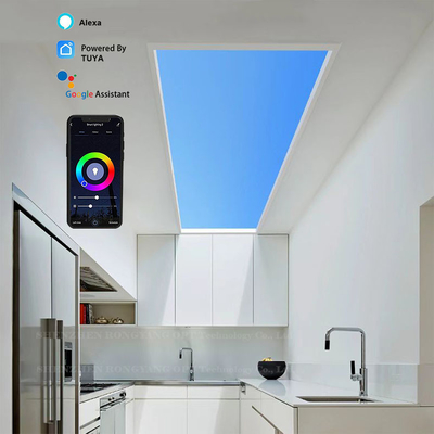 60x60 Naturalny sztuczny świetlik LED 100W CCT 6500K Sterowanie głosem