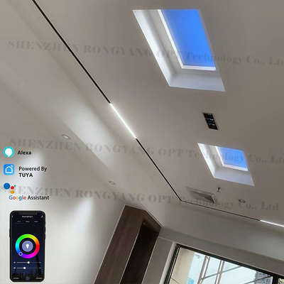 CCT 600x600 Kwadratowe sztuczne światło nieba, sufitowa dioda LED symulująca światło słoneczne