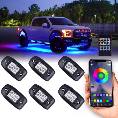 IP68 Wodoodporny RGB Multicolor Rock Lights Bezprzewodowa kontrola Bluetooth