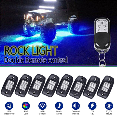 Multi Scene 8 Pod RGB Rock Lights Stabilna kontrola aplikacji w trybie muzycznym