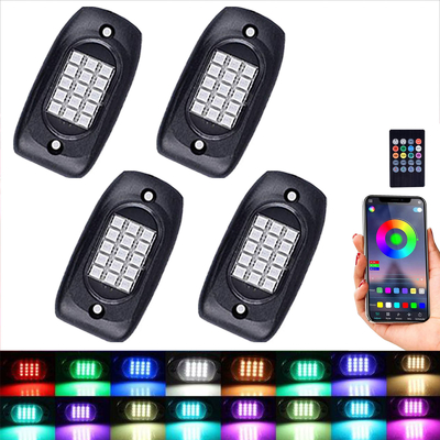 Praktyczny samochód RGB Rock Lights Sterowanie Bluetooth Kąt oświetlenia 120 stopni