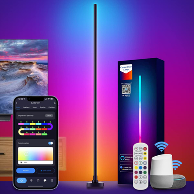 Salon Narożna lampa podłogowa RGB na podczerwień Pilot zdalnego sterowania z trybem muzycznym