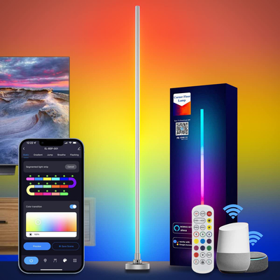 Hotel Office LED RGB Lampa narożna Aluminium Żel krzemionkowy