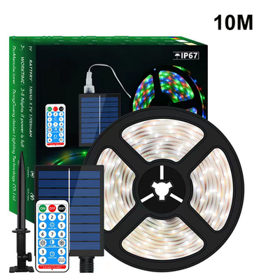 Długość 5M 10M LED Solar Strip Light 2835 Outdoor Wodoodporny ciepły biały