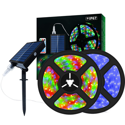 CCT 2700K-6500K Solarne oświetlenie taśmowe do ogrodu RGB odporne na warunki atmosferyczne