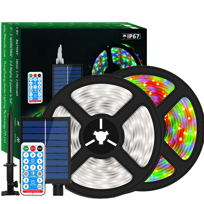 Wodoodporna taśma SMD2835 Oświetlenie słoneczne, stabilna, zasilana energią słoneczną taśma LED RGB