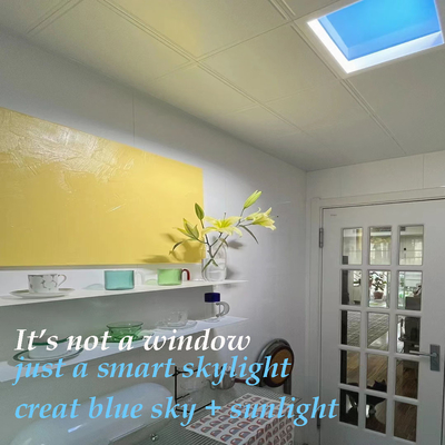 Fałszywe panele świetlika LED bez promieniowania UV Sztuczne światło dzienne Rytm okołodobowy Blue Sky Therapy