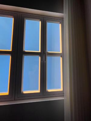 1200x600 Faux Window Light Panel Niebieskie niebo Światło rytm dobowy Naturalne światło słoneczne